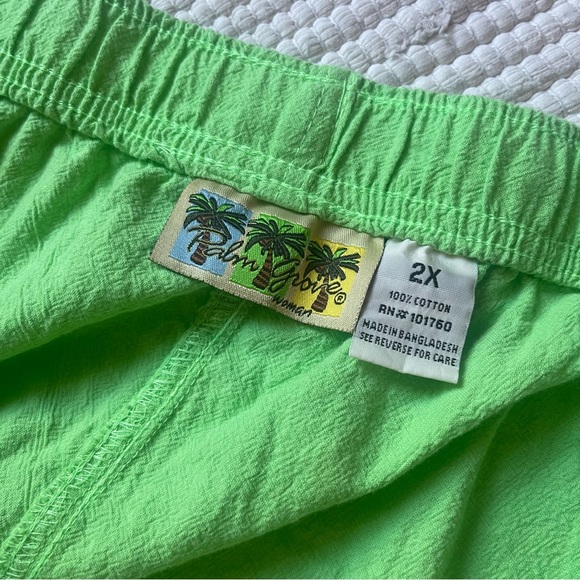 100% Cotton Green Capri Pants Size 2X - Picture 4 of 7